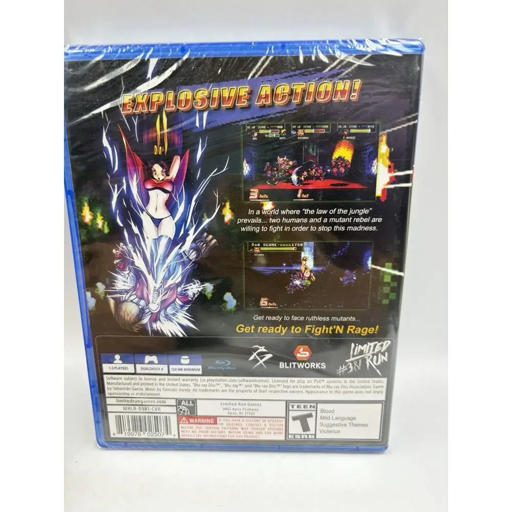 BRAND NEW Fight'N Rage Sony PlayStation 4 PS4 Limited Run Games LRG 381 Fight N